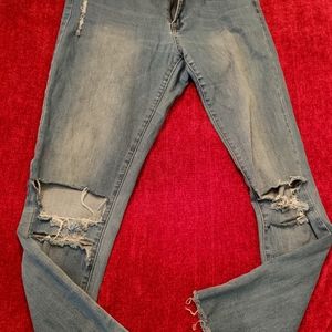 Huitoulu Womans Distressed Jeans